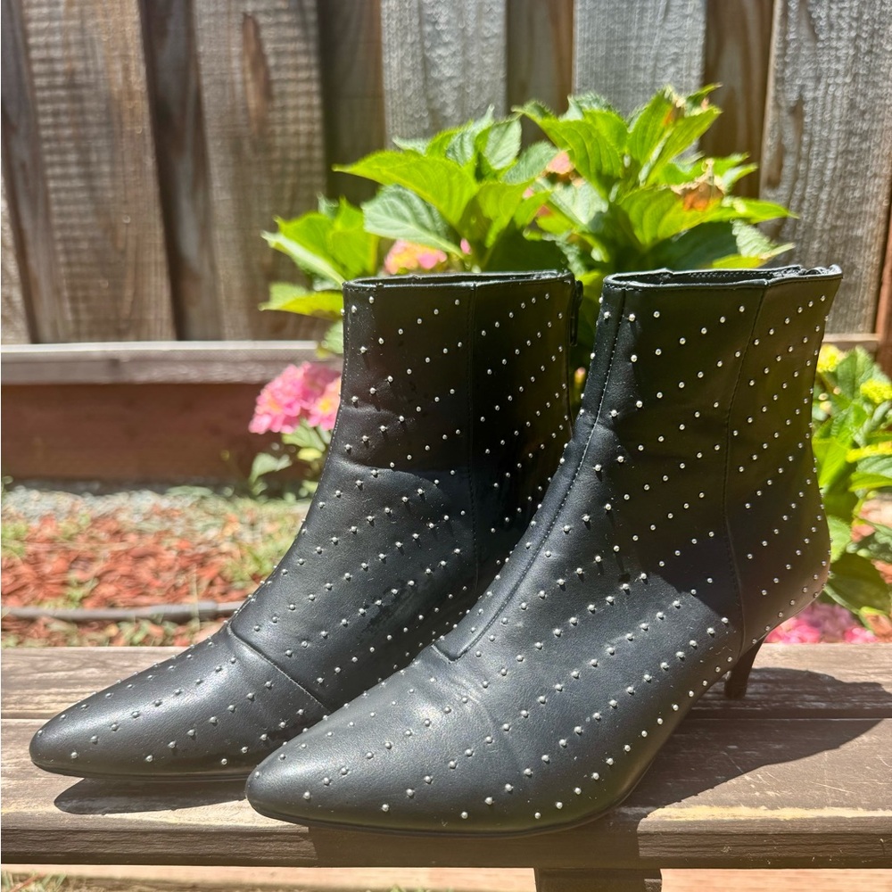 Black Studded Ankle Boots Urban Outfitters